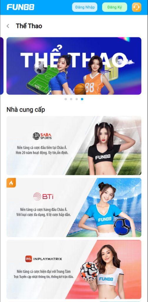 Fun88 Bảng kèo sảnh thể thao Fun88 với các trận đấu trong ngày